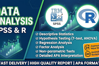 do statistical data analysis in spss and r with interpretation
