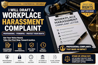 draft a workplace harassment complaint professionally