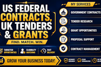 find US federal contracts, UK tenders, grants, and funding opportunities