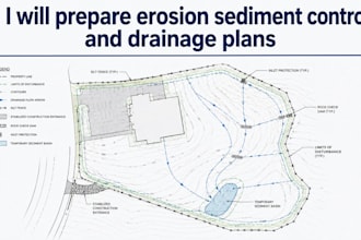 prepare erosion sediment control and drainage plans