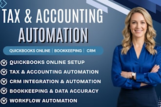 setup tax automation accounting automation quickbooks online bookkeeping CRM