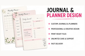 canva journal design, journal redesign, kdp journal digitla journal planner