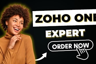 setup zoho one, zoho books, zoho sites, zoho analytics, zoho bookings, zoho form