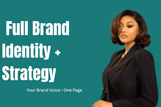 develop a full brand identity, brand guide brand book