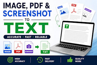 convert pdf to text and image to text and screenshot to text