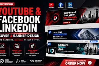 design youtube banners logo thumbnails facebook linkedin cover channel art