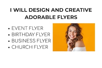 design beautiful flyer design, birthday flyer, poster