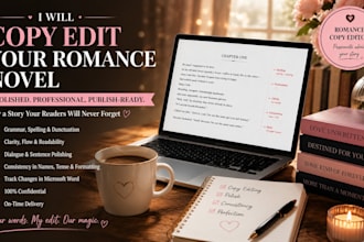 professionally copy edit your romance novel or manuscript