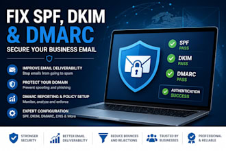 fix dmarc, dkim, and spf for your business email