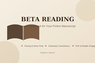 provide detailed beta reading feedback on your fiction manuscript