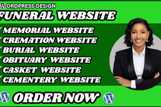 design funeral website memorial website cremation website burial service website