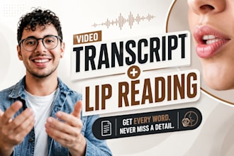 manually lip read and transcribe your video in 24 hours