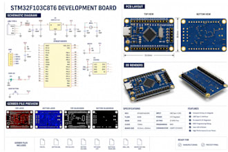 design pcb for arduino esp32 or stm32 with schematic and gerber files