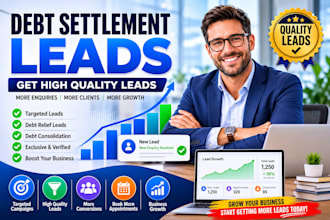 generate debt settlement leads debt relief consolidation debt management leads