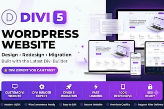build modern wordpress website using divi 5 divi expert for divi customizationwo