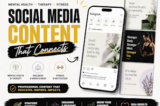 be your social media marketing manager mental health therapy and content creator