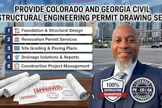 provide colorado and georgia civil structural engineering permit drawing set