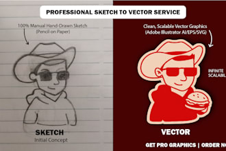 vector trace, redraw, convert logo to vector