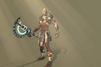 do 3d game character, 3d character modeling, 3d sculpting and low poly 3d model