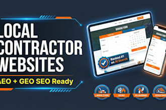 do aeo geo seo and design for lawn care website, hvac, plumbing roofing website