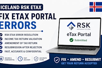 fix iceland rsk etax portal errors income tax return validation amendment  resub