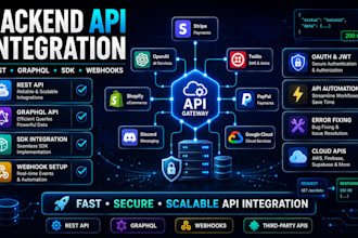 integrate rest API, graphql API, sdk, webhook, stripe, openai, twilio API