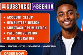 setup substack account substack newsletter design substack beehiiv newsletter