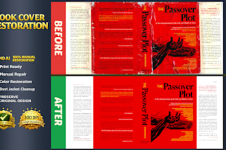 clean scanned book cover and dust jacket for print ready