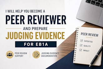 help you become a peer reviewer and prepare judging evidence for eb1a