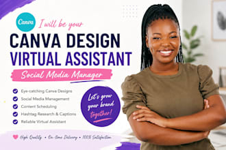 canva design virtual assistant social media manager canva design VA