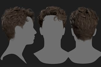 build realistic metahuman hair, cinematic hair xgen hair, hair cards cg hair