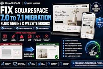 fix squarespace 7 0 to 7 1 migration, fluid engine and website errors