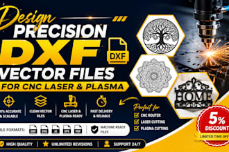 create dxf vector files for cnc laser cutting and router