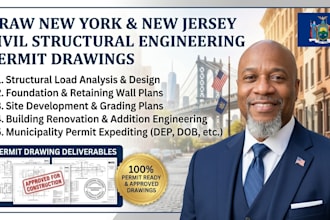 draw new york and new jersey civil structural engineering permit drawings