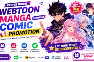 promote your webtoon, webcomic, or manga on tapas, voyceme