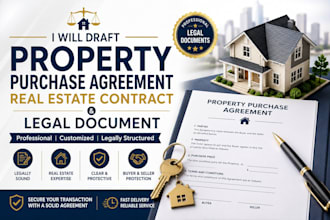 draft property purchase agreement real estate contract and legal document