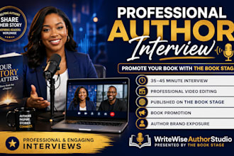 professionally interview you and promote your book