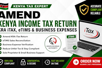 handle kenya income tax return kra itax etims and business expenses