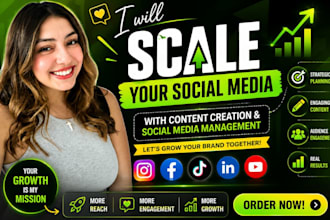 scale your social media with content creation and social media manager marketing