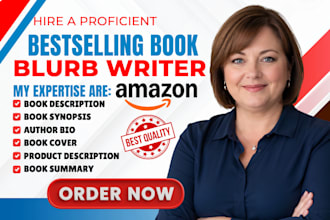 do kindle book cover, book blurb, author bio, book description, synopsis