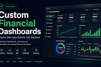 build a custom financial dashboard or finance web application