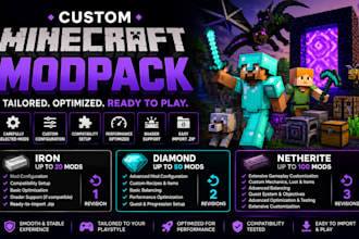 build incredible minecraft modpack for you