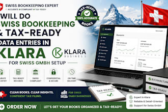 do swiss bookkeeping and tax ready data entries in klara for swiss gmbh setup