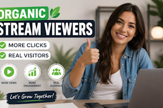 click farming organic stream viewers more clicks  real visitor