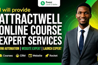 setup attractwell online course membership website wix studio