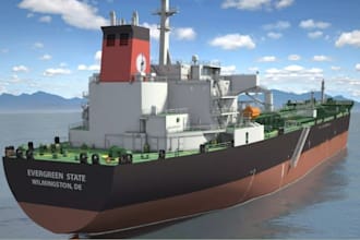 3d ship modeling, crude oil tanker modeling, bulk carrier offshore vessel design