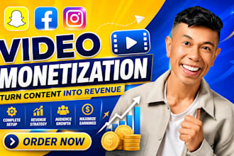 do complete snapchat instagram facebook video monetization for passive income