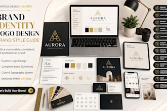 design brand style guide identity, and logo with brand guidelines in 24 hrs