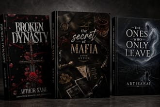 design dark romance book cover and psychological suspence book cover for KDP