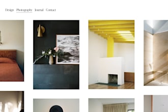 design a minimalist website, luxury website, photography website